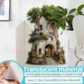 Niedlicher Wald-Baumhaus-Wandaufkleber für Kinderzimmer, transluzentes Material, Deko. - 35042 - Rattan-Harfe / Mittel