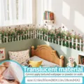 Rose fence floral butterfly wall sticker translucent vinyl peel stick for bedroom decor - Oversized / Colorful