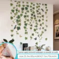 Green vine leaf wall sticker for living room bedroom home decor waterproof vinyl decal - Oversized / Leisurely Green Sky