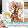 Adhesif mural arbre maison animaux mignon amovible deco chambre enfant transparent 54x83cm - Surdimensionné / Arbre du royaume de miel