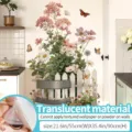 Plant fence wall sticker floral background mural removable decor 55x90cm new style - Moss Traces & Flower Gaps / Oversized