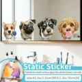 Süßer Haustier Hund Glas Statische Aufkleber, abnehmbarer Fensteraufkleber für Glastüren. - Süße Haustier Hundehütte (UV66087) / Groß (110x30cm)