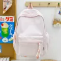 Zaino a scacchi rosa per scuola e tempo libero, stile minimalista - 30x13x43cm / Rosa