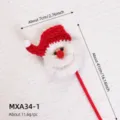 Handcrafted crochet Santa Claus Christmas flower bouquet stem decoration with dimensions - Snowman Santa Claus (MXA34-1) / Single Snowman
