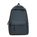 Minimalist dark grey lightweight large capacity canvas backpack for women and students - Gray