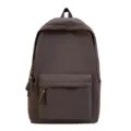 Minimalistischer, robuster Schulrucksack mit großem Fassungsvermögen in Dunkelbraun - Braun