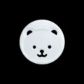 White plastic baby safety socket cover detail, cute bear shape plug protector close-up. - Ivory