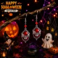 Halloween skoularikianychterida ghotika kokkina kremasta agkistria gia party kostoumi - Βίντατζ Στυλ με Μοτίβο Νυχτερίδα (sry2506)