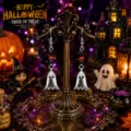 Σκουλαρίκια κρεμαστά φάντασμα Halloween με μαύρες και κόκκινες χάντρες κοσμήματα πάρτι - Στυλ Μενταγιόν Ασημένιο Φάντασμα (sry2507)