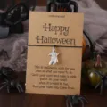 Halloween Geist Wunsch Armband mit Legierungsanhänger und Karte, gruseliger Feiertagsschmuck. - Geist-Anhänger