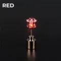 Rote LED leuchtende Zirkon Ohrringe Metall Mode Party Piercing Schmuck Variante Komponente - Rot Leuchtend (ED176) / Rot