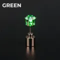 Grüne LED leuchtende Ohrstecker Zirkon leuchtender Metall Ohrschmuck Variante Stil - Grün Leuchtend (ED179) / Grün