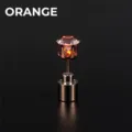 Oranger LED leuchtender Zirkon Ohrring Mode Metall Ohrstecker für Party Nacht Club - Orange Leuchtend (ED180) / Orange