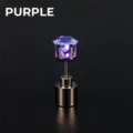 LED Leuchtender Ohrring Lila Zirkonia Metall Stecker Party Nachtclub Trend Schmuck - Lila