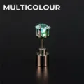 LED leuchtender Ohrstecker mit mehrfarbigem Licht, Kristallstein Metall Ohrschmuck Party - bunt