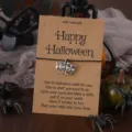 Halloween Wunscharmband, Theater Maske Legierung Anhänger, schwarzes geflochtenes Seil. - Fratzen-Anhänger