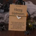 Halloween Fledermaus Wunsch Armband Legierung Anhänger Karte Schmuck Festival Geschenk Accessoire - Fledermaus Anhänger