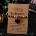 Halloween Geist Anhänger Perlenarmband mit Wunschkarte, elastisches Halloween Armband für Damen. - Schwarzer Geist Stil 2