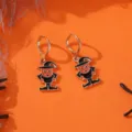 Halloween Hexen Clown Ohrringe Emaille Creolen Schmuck für Damen festliche Accessoires. - Ein Paar Clown-Sensenmänner