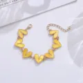 Modischer gelber Herzarmreif aus Legierung, süßer Süßigkeitenschmuck für Damen und Mädchen. - Gelb
