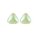 Acryl irisierende puffige Dreieck Ohrringe, schöner süßer Stil Schmuck Accessoire für Damen. - Dreieck Paar / Grün