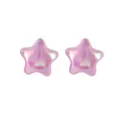 Süße rosa schimmernde Stern Acryl Ohrringe geometrische Ohrstecker süßer Stil Damen - Stern Paar / Lila