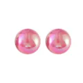 Rosa bunte beschichtete acryl kugelförmige ohrstecker süßes geometrisches design schmuck zubehör - Kreis Paar / Rosa