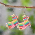 Bunte Acryl Esel Pinata Ohrringe fur Party Festival bunte Statement Schmuckstucke fur Damen. - Bunter Esel Stil (4404)