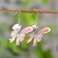 Pascua Orejas de Conejo Madera Lazo Pendientes Colgante Joya Festiva Variante - Estilo Oreja de Conejo Lazo a Rayas (4307)