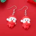 Süße Weihnachtsmann Ohrringe für Damen, festliche Cartoon Ohrhänger modischer Schmuck. - Weihnachtsmann