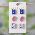Lindo conjunto de pendientes de madera médico de enfermera corazón anatómico regalo - Uniforme Corazón Portapapeles Estilo (2488)