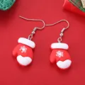 Weihnachten rote Handschuh Ohrringe, süße festliche Ohrhänger für Damen und Mädchen. - Weihnachtshandschuhe