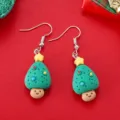 Weihnachtsbaum Ohrringe niedliche Cartoon Haken Ohrringe festliche Mode Schmuck für Frauen - Stern Weihnachtsbaum
