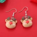 Süße Weihnachts Rentier Ohrhänger für Damen, festliche Cartoon Elch Schmuck Geschenke. - Schüchternes kleines Rentier