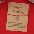 Weihnachten Wunsch Armband roter Faden Stern Anhänger festliches Feiertag Geschenk auf Karte - Roter Pentagramm-Stil (SRY298-5)