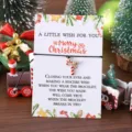 Weihnachten Wunsch Armband Zuckerstange Anhänger Geflochtene Seil Geschenkkarte Set - Weihnachtszepter