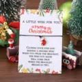 Pulsera de deseos con calcetín de Navidad y tarjeta, joya trenzada para regalo festivo. - Calcetín de Navidad Rojo