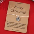 Weihnachts-Wunscharmband mit silbernem Schneeflocken-Anhänger, tolles Weihnachtsgeschenk. - Silberner Schneeflocken-Stil (SRY298-4)