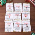 Conjunto de pulseras de deseos de Navidad con tarjetas festivas, dijes lindos y regalo. - Juego de 9 Piezas