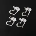 Alloy enamel nurse hat hollow heart pendant DIY craft jewelry making accessory components charm - Silver Heart Nurse Hat Pendant (B37-0103) / 10 Pieces/Pack