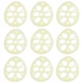 ciondoli a fettina di radice di loto in resina per gioielli fai da te, imitazione avorio. - Fetta di loto / Set da 12 / Bianco