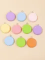 Pendentifs colorés capsule de bouteille macaron, accessoires mignons pour boucles et colliers. - Coloré / Lot de 10