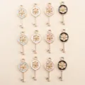 Alloy enamel key charms diy pendants cute jewelry accessories for necklace earrings bag - Lemon Key / 1 Piece / Multicolor