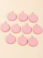 Pendentif capsule de bouteille rose macaron accessoires de bijoux DIY pour boucles d'oreilles - Rouge / Lot de 10