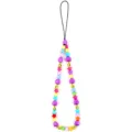 Correa de teléfono colorida de resina estrella smiley, accesorio de cordón anti-pérdida. - Estilo Estrella Colorida Cara Sonriente Amarilla (B44-0501) / 1 Pieza
