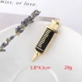 Gold and black syringe pendant alloy charm for DIY necklace bracelet jewelry making. - Large Black Syringe Pendant (9103-AK4504) / 10 Pieces/Pack