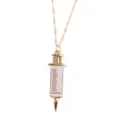 Gold syringe pendant necklace for medical staff nurse doctor fashion jewelry gift item - White Syringe Nurse Series Style