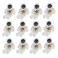 12pcs white astronaut star alloy charms cute space man pendants for DIY jewelry making earrings - Sitting Astronaut (4762-E0501) / 10 Pieces Pack / White
