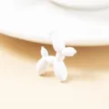Pendentif chien ballon blanc en métal pour fabrication de bijoux DIY, collier bracelet. - Lot de 10 / Blanc
