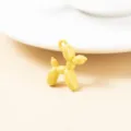 Pendentif en alliage de chien ballon jaune, design 3D mignon pour bracelet collier DIY. - Lot de 10 / Jaune